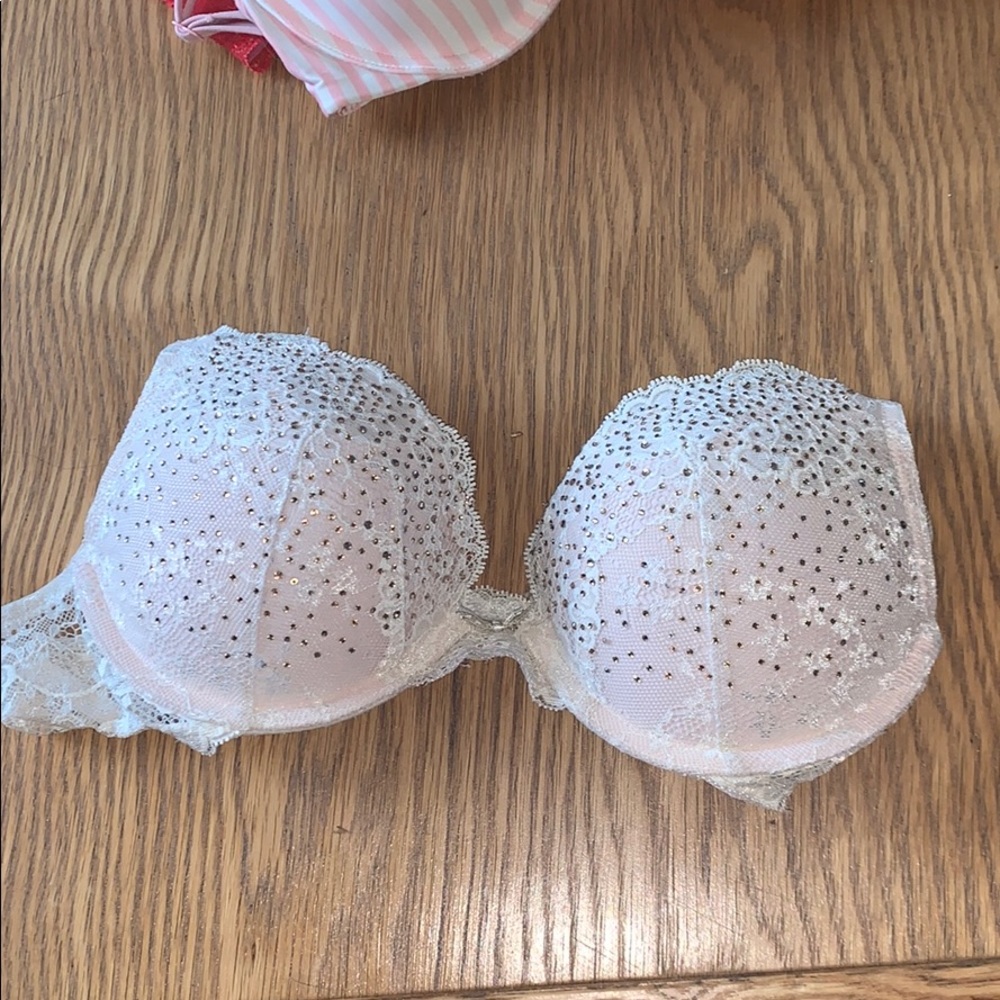 Rhinestone push-up bra